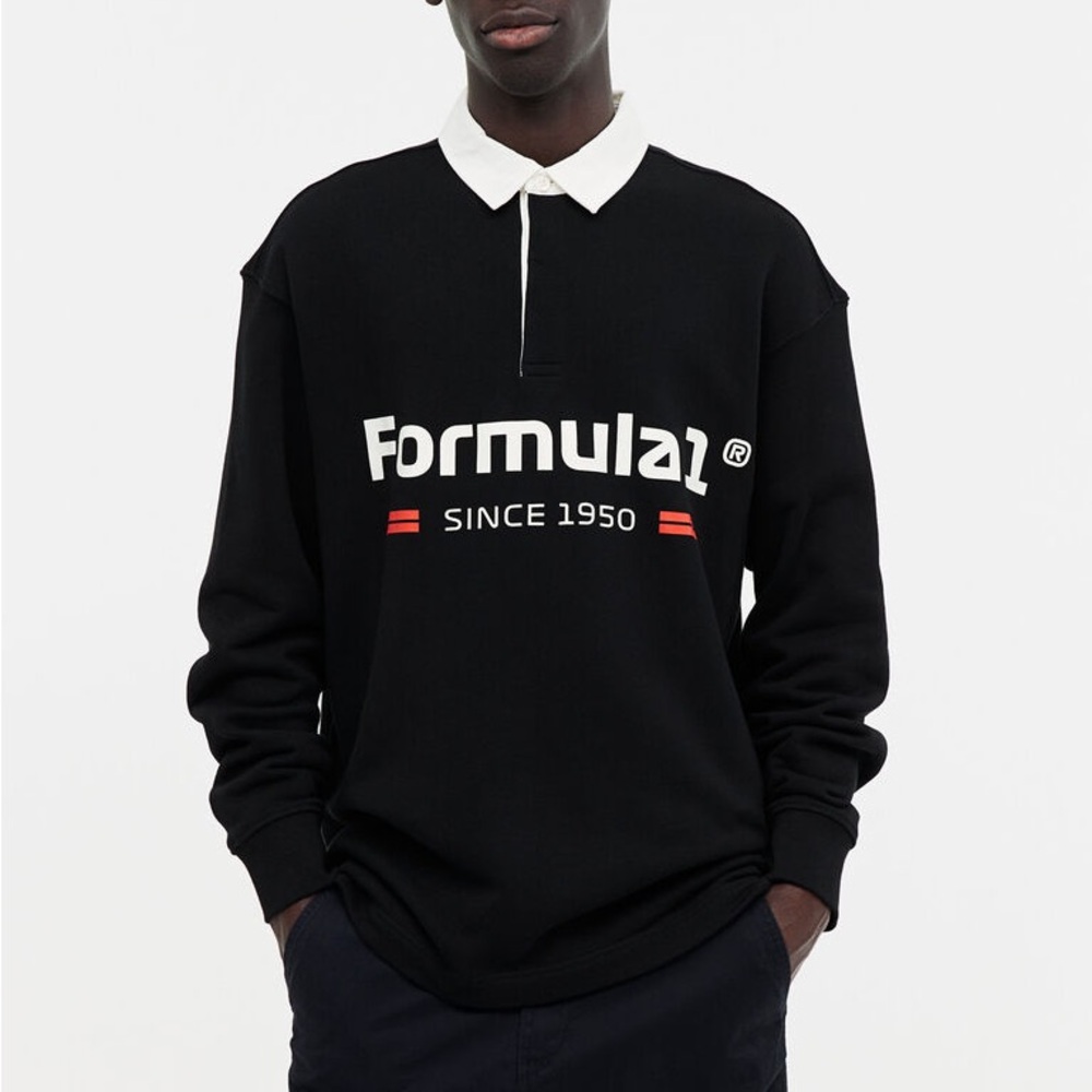 H&M x Formula 1 rugby long sleeve pullover shirt -small - Picture 2 of 4